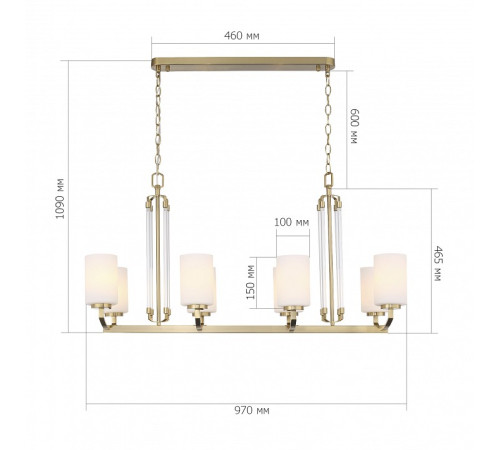 Подвесная люстра ST-Luce BRASS SL1403.333.08