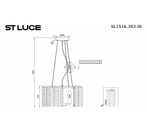 Подвесной светильник ST-Luce Delight SL1516.303.06
