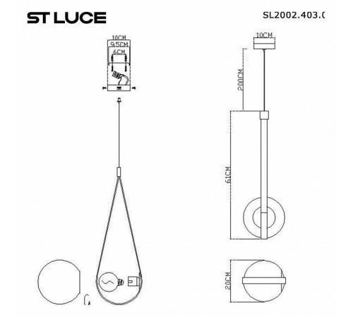 Подвесной светильник ST-Luce Moonbag SL2002.403.01