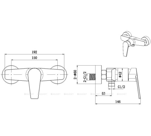 Смеситель для душа Allen Brau ECLIPSE хром 5.E1004-00
