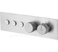 Смеситель встраиваемый Allen Brau Liberty X3 термостат 3 выхода Push key никель 5.33003-BN