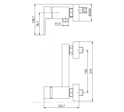 Смеситель для душа Aquanet Blanco картридж 35 мм белый AF420-30W