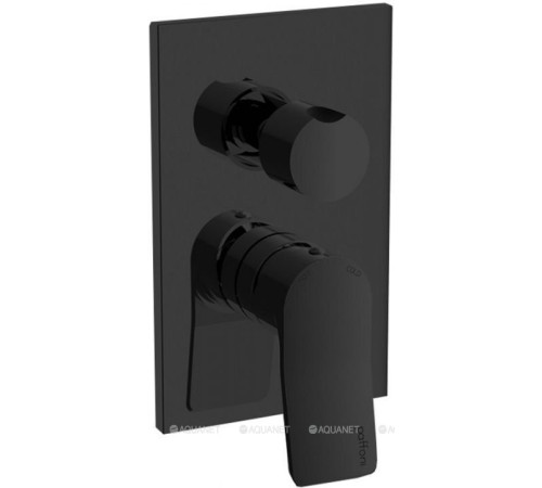 Смеситель встраиваемый для душа Paffoni TILT на 2 выхода металлическая накладка 120х190 мм черный матовый TI018NO/M