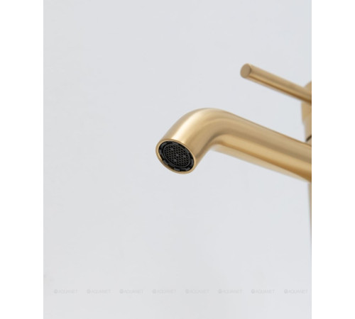 Смеситель для раковины Allen Brau Priority 3.0 излив 125 мм браш. золото 5.31A01-GB