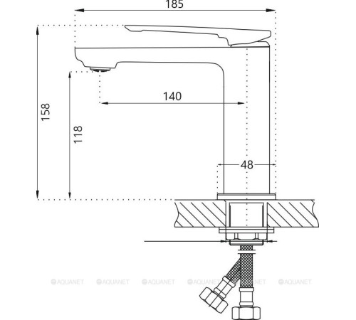Смеситель для раковины Haiba HB10817-3 пепельный HB10817-3