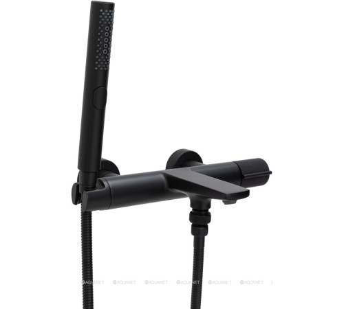 Смеситель для ванны Allen Brau Liberty с изливом и душевым набором черный матовый 5.33006-31