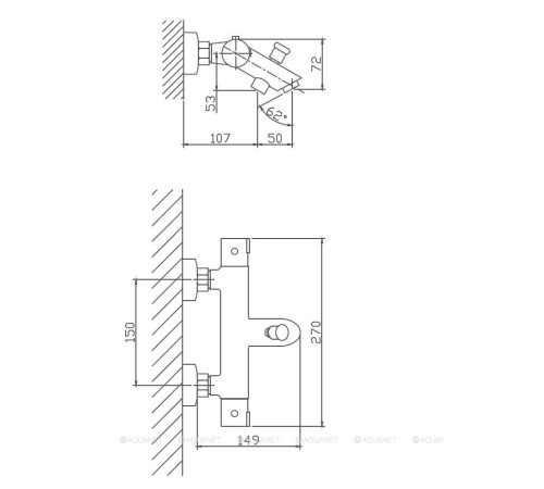 Смеситель для ванны термостатический Haiba HB60809