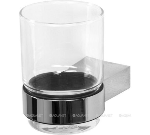 Стакан для зубных щеток Aquanet 5684 стекло с держателем хром 5684