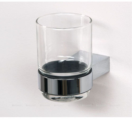 Стакан для зубных щеток Aquanet 5684 стекло с держателем хром 5684