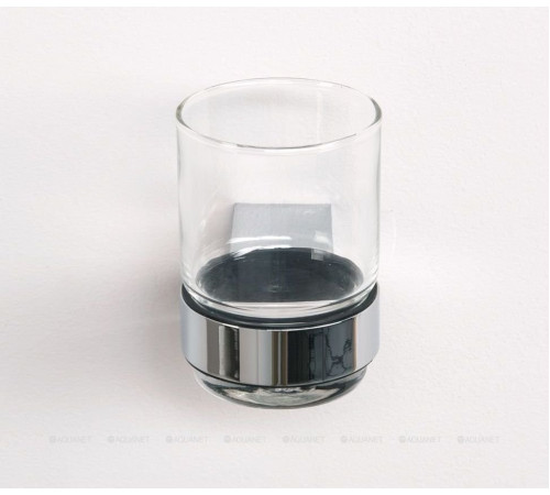 Стакан для зубных щеток Aquanet 5684 стекло с держателем хром 5684