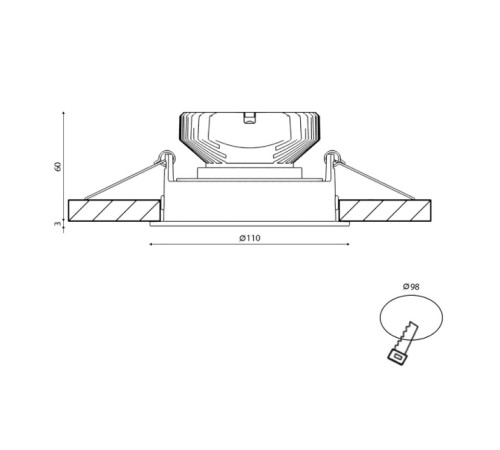 Рамка на 1 светильник SWG PRO 00-00003956