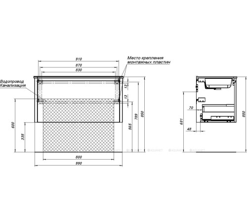 Тумба Allen Brau GRAVITY 100 см 1 ящик белый матовый 1.370014.WM