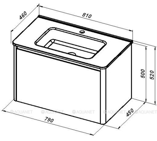 Тумба Allen Brau GRAVITY 80 см 1 ящик олива матовый 1.370013.CGM