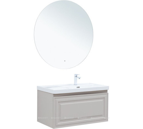 Тумба под раковину Aquanet Агата 100 1 ящик бежевый 00345489