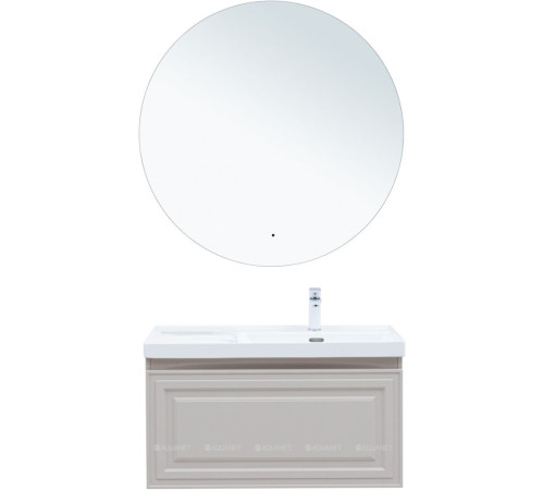 Тумба под раковину Aquanet Агата 100 1 ящик бежевый 00345489