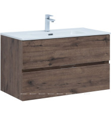 Тумба напольная Aquanet Алвита new 90 дуб веллингтон табак 00334187