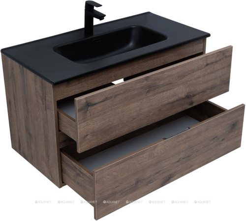 Тумба напольная Aquanet Алвита new 90 дуб веллингтон табак 00334187