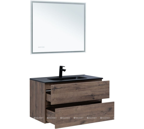 Тумба напольная Aquanet Алвита new 90 дуб веллингтон табак 00334187