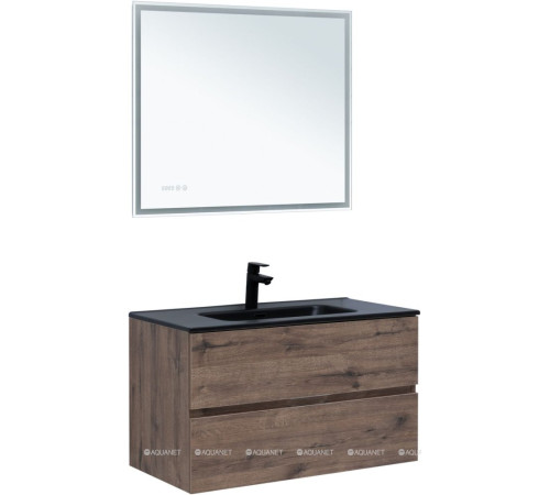 Тумба напольная Aquanet Алвита new 90 дуб веллингтон табак 00334187