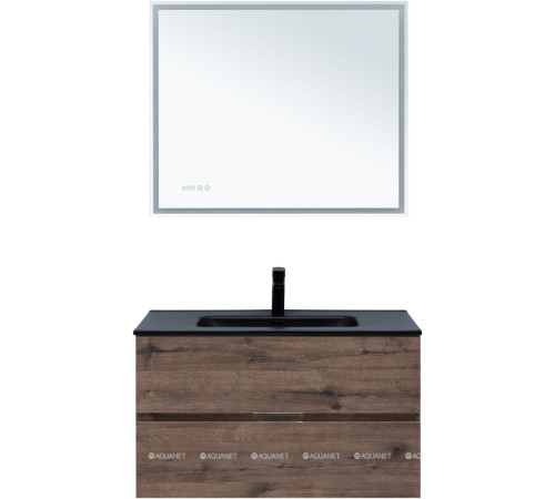 Тумба напольная Aquanet Алвита new 90 дуб веллингтон табак 00334187