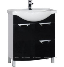 Тумба под раковину Aquanet Асти 75 без корзины белый, фасад черный 00178256