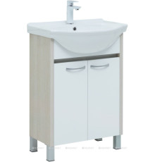 Тумба под раковину Aquanet Донна 60 Shenxin цвет белый дуб/белый 00273996