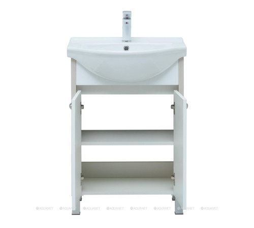 Тумба под раковину Aquanet Донна 60 Shenxin цвет белый дуб/белый 00273996