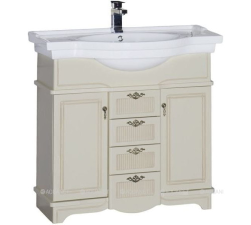 Тумба под раковину Aquanet Луис 90 бежевая 00176501