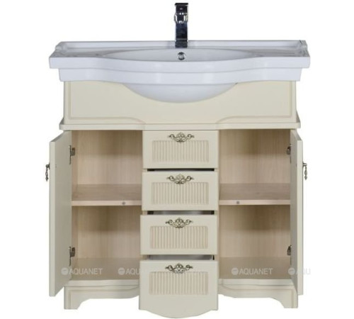 Тумба под раковину Aquanet Луис 90 бежевая 00176501