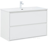 Тумба под раковину Aquanet Милан 100 белый глянец 00336370