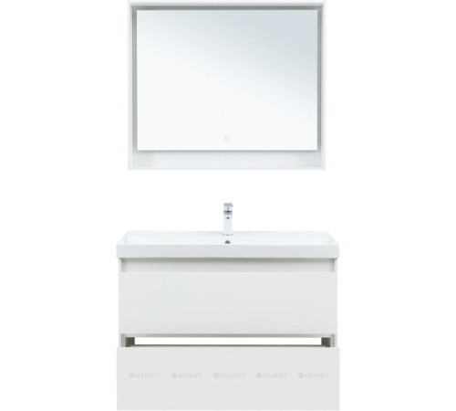 Тумба под раковину Aquanet Милан 100 белый глянец 00336370