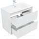 Тумба под раковину Aquanet Милан 80 см белый глянец подвесная 00336369