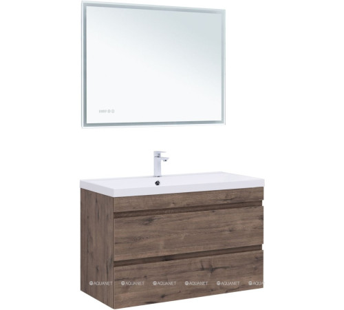 Тумба подвесная Aquanet Нота new 100 дуб веллингтон табак 00334194