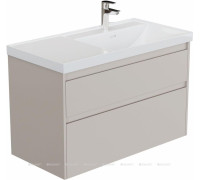 Тумба под раковину Aquanet Nova Lite 2.0 100 R 2 ящика бежевый 00346326