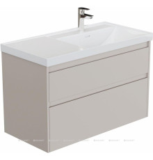 Тумба под раковину Aquanet Nova Lite 2.0 100 R 2 ящика бежевый 00346326