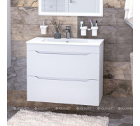 Тумба для ванной Aquanet Практика 80 2 ящика белый глянец 00347965