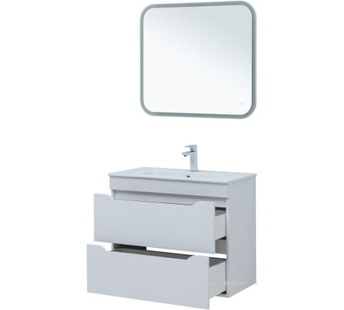 Тумба для ванной Aquanet Практика 80 2 ящика белый глянец 00347965