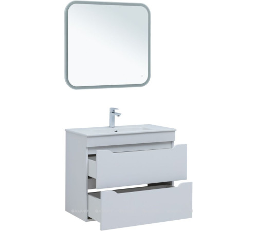 Тумба для ванной Aquanet Практика 80 2 ящика белый глянец 00347965