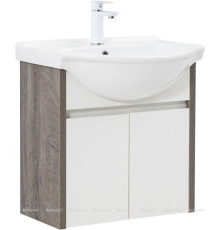 Тумба с раковиной Aquanet Сидней 60 дуб рошелье/белый раковина Shenxin 00345122
