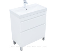 Тумба под раковину напольная Aquanet Слим 70 2 ящика белый сатин 00346043