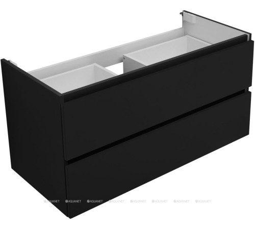 Тумба под раковину Aquanet Вега 2.0 100 2 ящика черный 00337951