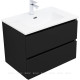 Тумба под раковину Aquanet Вега 2.0 70 2 ящика черный 00337954