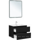 Тумба под раковину Aquanet Вега 2.0 70 2 ящика черный 00337954