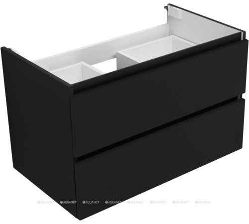 Тумба под раковину Aquanet Вега 2.0 80 2 ящика черный 00337955