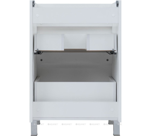 Тумба под раковину Aquanet Вега 58 напольная 2 ящика белый глянец 00329124