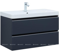 Тумба под раковину Aquanet Вега 90 подвесная 2 ящика маренго 00329592