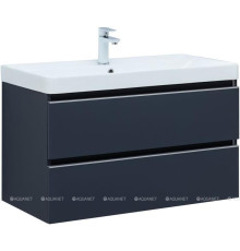 Тумба под раковину Aquanet Вега 90 подвесная 2 ящика маренго 00329592