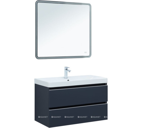Тумба под раковину Aquanet Вега 90 подвесная 2 ящика маренго 00329592