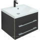 Тумба под раковину Aquanet Верона 58 New подвесная черный матовый 00272428
