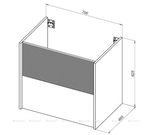 Тумба под раковину Aquanet Вита 70 белый матовый 00330476